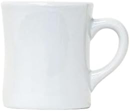 ספלי טוקסטון, כוסות וצלוחיות חרסינה לבנה ספל דיינר בן 9 גרם, סט של 24, לבן בהיר; חסין שריטות; עמיד לשבבים;
