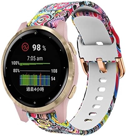 WTUKMO 18 ממ החלפת סיליקון רצועת רצועת שעונים חכמה עבור TICWATCH C2 עבור Garmin Active S Watch
