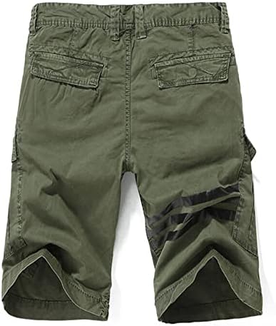 גברים של מוצק צבע כותנה מכנסיים קצרים מטען חיצוני רב כיסים קצר מזדמן קל משקל צבאי קצר מכנסיים