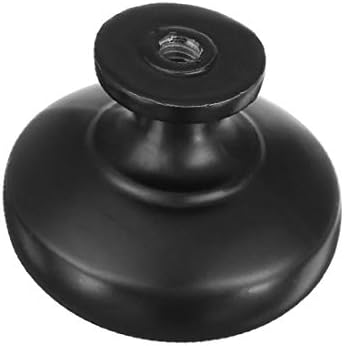 סגסוגת אבץ של X-DREE 1-1/8 אינץ 'דיא עגול כפתור כפתור שטוח שחור 5 יחידות דה דימטו, פרילה דה טירו רדונדו, כושי