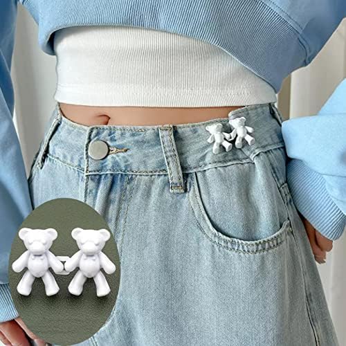 סיכות כפתור ג'ינס דוב Gtaaoy, 6 זוגות דובו את סיכת כפתור המותניים, ללא תפירה בגוף מותניים מתאימים