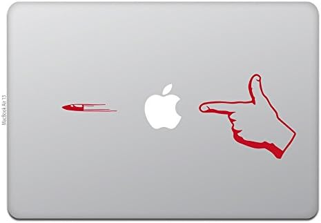 חנות חביבה MacBook Air/Pro 11/13 מדבקת מקבוק אקדח אקדח אקדח כדור שחור M558