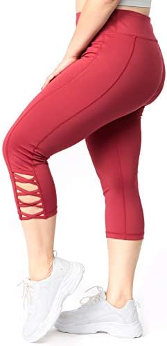 מכנסי ריצה לנשים ילטים מכנסיים מותניים גבוהים סריג קרסול חותלות אימון עם כיסים