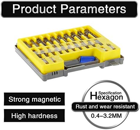 HOHXEN 150PCS מדויק 0.4 ממ-3.2 ממ ביטים מקדחים מיקרו סט טוויסט MINI HSS מקדחות עם מקרה נהדר עבור DIY,