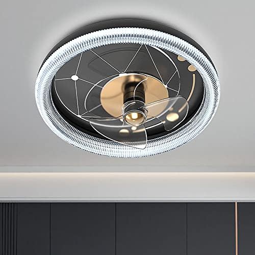 איבאלודי פרופיל נמוך אילם מאוורר מאוורר אור יצירתי LED נורית תקרה לעומק עם מאוור