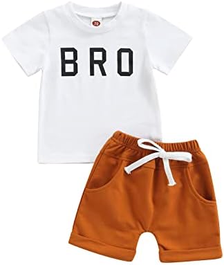 תינוק יילוד תינוק בגדי קיץ מכתב חמוד הדפס שרוול קצר חולצה טופ בנים מכנסיים קצרים תלבושת ילד פעוט