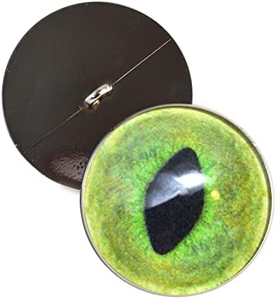 עיצובים של חרוזים של מייגן חרוזים חיוורים כפתור חתול ירוק בהיר עיניים תפורות 10 ממ - 30 ממ שקעים עם