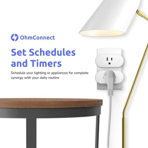 Ohmplug Smart Plug WiFi Outlet - תואם ל- Alexa, Google Home, & Echo - שלוט על הבית שלך עם תכונות מופעלות