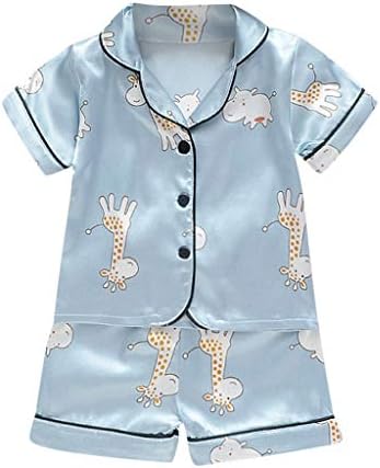 Xbkplo פעוט ילדה פיג'מה קצרים תינוקת תינוקת בגדים פעוטות פעוטות תלבושות כותנה עניבה צלע קז'ואל 2 pc סט קיץ פעוט