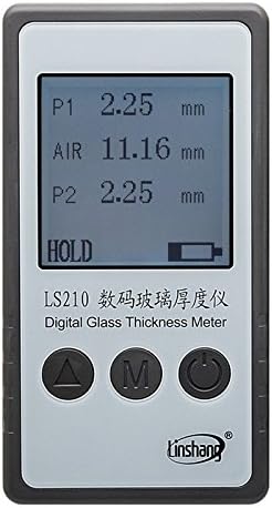 מד עובי זכוכית דיגיטלי נייד LS210 למרחב אוויר חלונית זגוג כפול יחיד IG עם רזולוציה 0.2 ממ