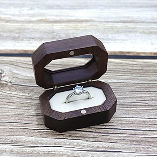 מותאם אישית עץ טבעת תיבת לחתונה טקס אישית הצעת נושא טבעת תיבת אירוסין טבעת תיבת חקוק חתונה טבעת