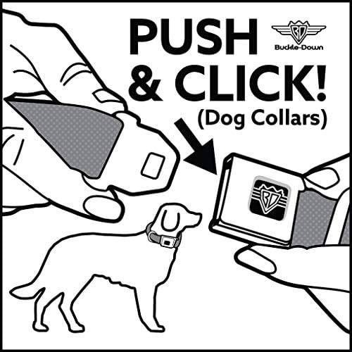 צווארון כלב אבזם חגורת בטיחות צלליות גולף קולאז 'בלוז 18 עד 32 אינץ' ברוחב 1.5 אינץ '