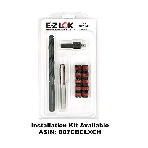 E-Z LOK-650-10 E-Z LOK תוספת הברגה חיצונית, פלדת פחמן C12L14, M10-1.5 חוטים פנימיים, 9/16 -12 חוטים