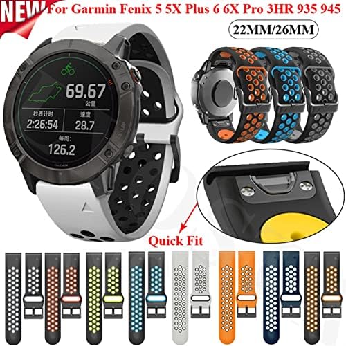 EGSDSE SPORT SILICONE שעון רצועות פס צמיד שחרור מהיר עבור GARMIN FENIX 6X 6 PRO 5X 5 פלוס 3HR