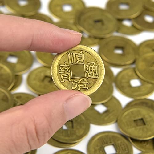 COOPAY 300 חלקים ראש השנה הסיני FENG SHUI מטבעות מזל טוב מטבע מטבעות I-CHING מטבעות שושלת סינית עתיקה