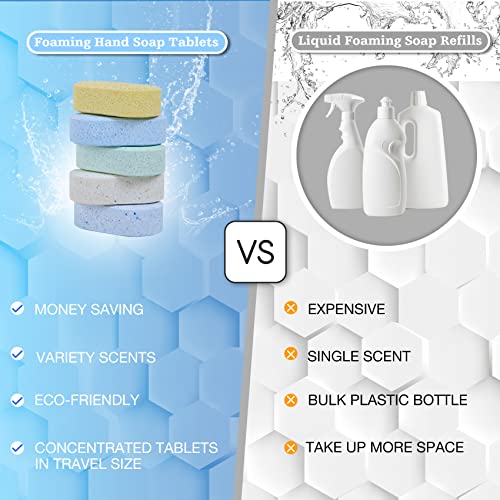 מילוי טבליות סבון ידיים מקציף זרימה-חבילת מדגם שטיפת ידיים 5 טבליות-אפס פסולת מוצר ידידותי לסביבה