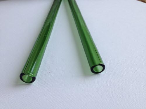 סט של 2-שייק זכוכית ירוק שקוף או קשיות מרק-12 מ מ על 8 אינץ'