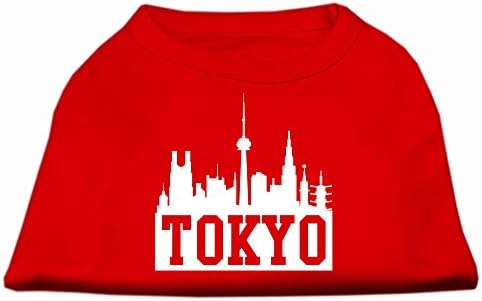 מוצרי חיית מחמד של מיראז 'בגודל 14 אינץ' חולצת הדפס מסך טוקיו בגודל 14 אינץ 'לחיות מחמד, גדולות, אדומות