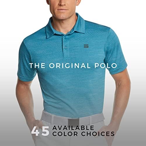 שלוש שישים שש גולף חולצות לגברים-כושר יבש קצר שרוול פולו, ספורט מזדמן צווארון חולצה