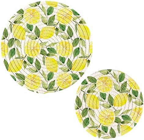 Umiriko Summer Lemon Potholders Set Trivet