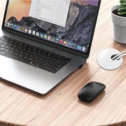 ליטוקספה לובשות כבל שולחן לבן 2 אינץ ', כיסוי חור כבלים מפלסטיק לציוד משרדי, חוטי שולחן מחשב