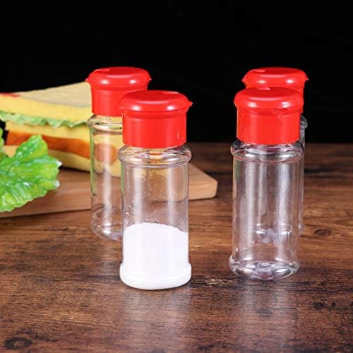 מיכל צלול של טופ -טופליה 12 יחידות בקבוקי פלסטיק מלח פלפל מלח מכולות צנצנות מכולות למסעדת מטבח מטחנת