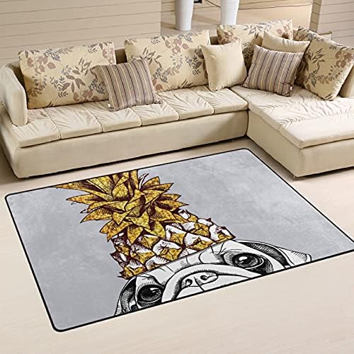 פוג כלב אננס זהב גדול שטיחי אזור רך משתלת שטיח פליימט שטיח לילדים משחק חדר שינה חדר סלון 31x20 אינץ ',