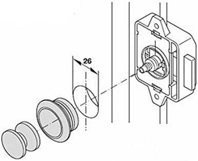 מנעול ארון כפתור לחצן WTAIS למנעולי ריהוט ארונות קרוואן קרוואן.