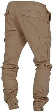 מכנסי מטען לגברים גדולים וגבוהים של מכנסי מטען גדולים בכושר רב -כיס סרבלים סרבלים אופנה מכנסיים ספורט מכנסי