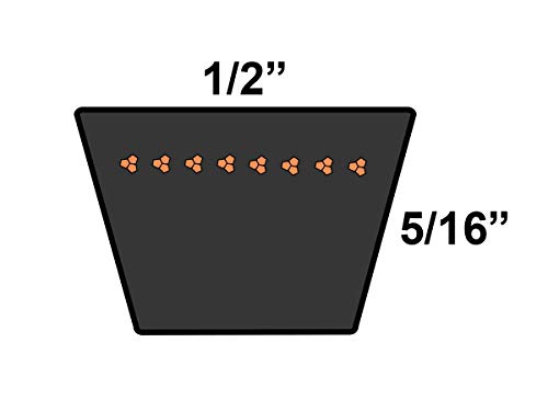 D&D PowerDrive A31/4L330 V חגורה, A/4L, גומי, 1/2 x 33 OC