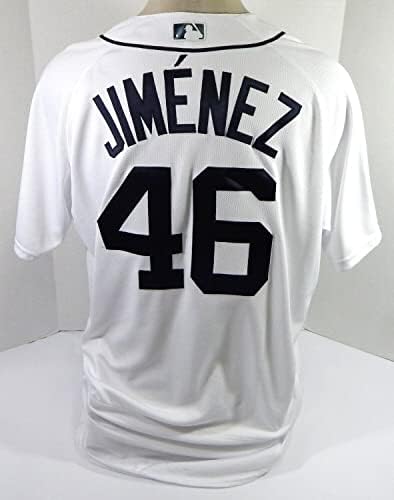 דטרויט טייגרס ג'ו ג'ימנז 46 משחק שהונפק קופה משומשת ג'רזי לבן מר I P 48 8 - משחק משומש גופיות MLB