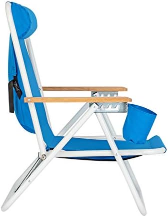 כיסא טרקלין מתקפל, כיסא נייד חוף גבוה, כיסא קמפינג קל משקל קל משקל, כיסא טרקלין צדדי פארק חיצוני,