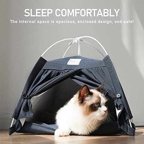 SCDZS PET אוהל חיית מחמד ניידים קיפול בית כלבים חתולים משחקים מחצלת מיטה נוחה מיטת מלונה לכלבים בינוניים