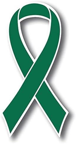 מגנט לי למעלה תומך במודעות לסרטן הכבד מדבקות מגנט סרט ירוק, 3.5x7 אינץ ', מגנט רכב כבד לרכב