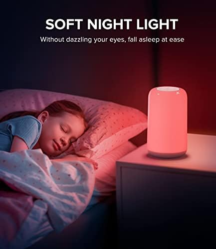 מכשיר אדים ומנורה חכמים לחדר שינה-אפליקציה בקרת מגע אלחוטית מנורת שינוי צבע לילד, תינוק, שידה, משתלה