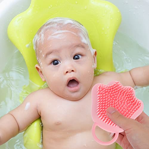 Cabilock Baby Baby Brush Shampoo נקי סיליקון סיליקון למברשת אמבטיה לתינוקות: כפה מצוירת פילינג