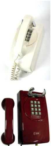 טלפונים מותאמים אישית - מוצרי בית מהנים דגם 3554 טלפון קיר גדול עם חיוג מגע בחר צבע: חום