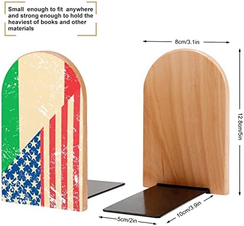 אמריקאי ואיטליה רטרו דגל ספר מסתיים עבור מדפי עץ ספר סטנד ספר מחזיק עבור ספריית בית ספר משרד