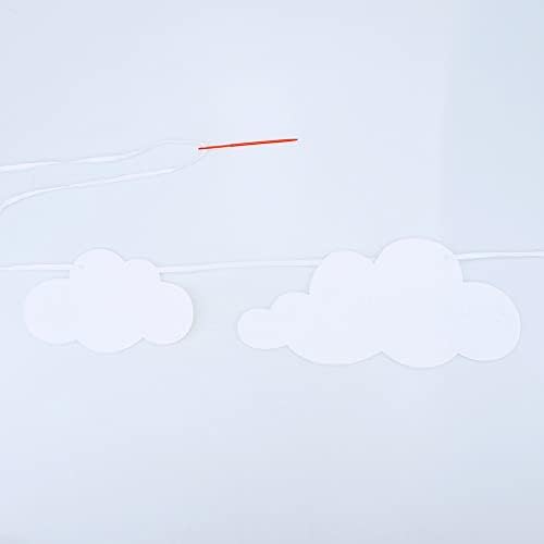 Saktopdeco 2 חבילות ענן זר ענן לבן ענן לבד באנר ענן קיר ענן ענן מקלחת לתינוק שמיים קישוטי מסיבת נושא