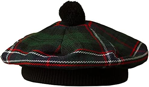 אומאם סקוטי מסורתי טאם או ' שטנר אקריליק צמר תמי כובע שטוח מצנפת חצאית רבים טרטנים