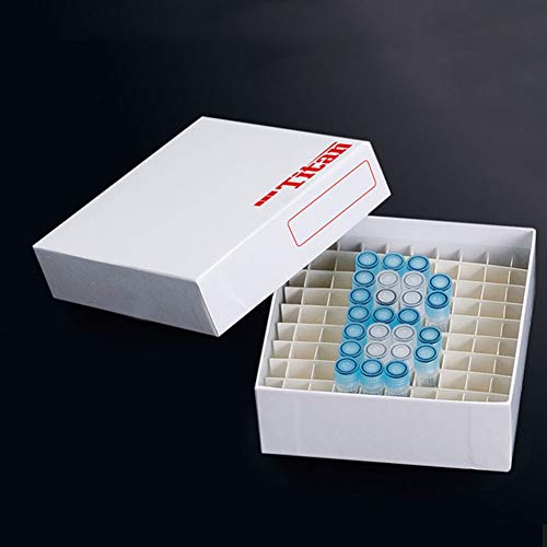 אדמאס-בטא לבן 2& 34; קופסת מקפיא מקרטון עם מחלק 81 תאים, מתאים ל-1.5 מיליליטר,2 מיליליטר צינור קריו