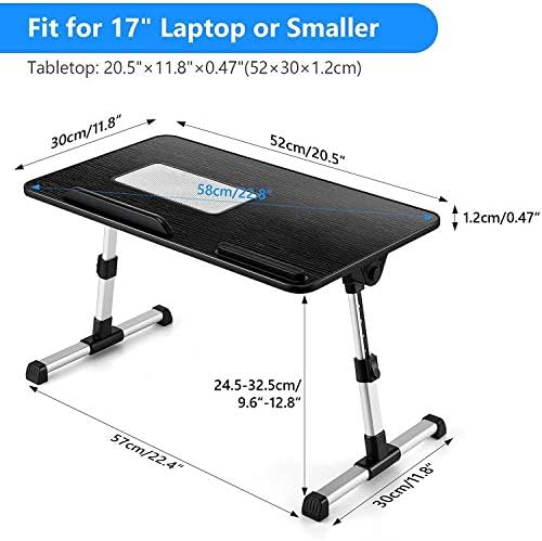 Standwave Stand and Make תואם ל- Fujitsu Lifebook U7312 - מעמד מגש מיטה של ​​מחשב נייד מעץ, שולחן עבודה