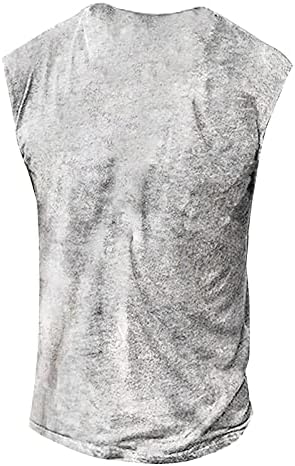 חולצת הנלי ללא שרוולים של Dopocq של Dopocq חולצת טי גרפית במצוקה של חולצה רטרו גופית טנק חולצה מזדמנת