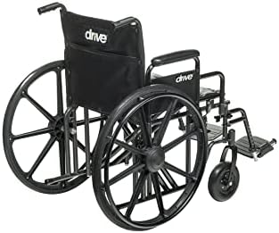 כונן רפואי סנטרה אק כבד החובה בריאטרי תחבורה כיסא גלגלים עם להסרה שולחן זרועות נדנדה משם משענות, שחור