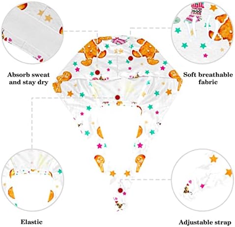אחות לשפשף כובעי נשים שיער ארוך, כובע עבודה מתכוונן לחג המולד עם כפתור ושיער קשת סקראנצ'י