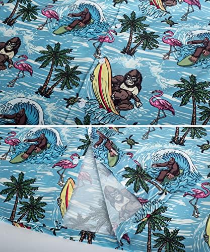 מיקנקו מצחיק הוואי חולצה טרופי קצר שרוול קיץ חוף כפתור למטה בירה ביגפוט הוואי חולצות לגברים