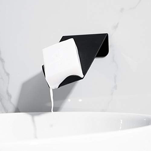 Shypt Matte שחור שחור סבון סבון קיר הרכבה על מגש אמבטיה אביזרים מדף סבון סבון סבון סבון מתלה סגסוגת