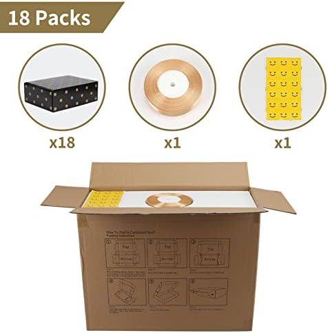 הוקווו קופסאות מתנה יוקרתיות אלגנטיות בתפזורת ריקות למתנות ליום האם, 12 על 9 על 4 קופסאות אריזת