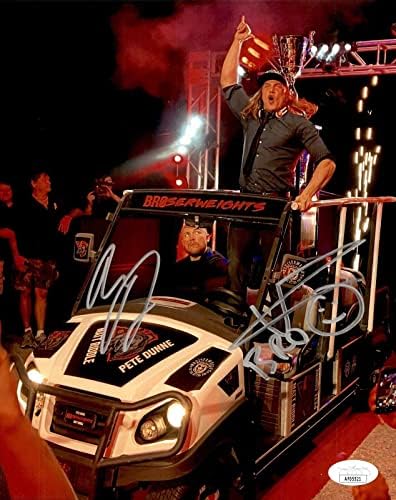 משקולות ברוזר מאט רידל ופיט דאן חתמו על עגלת גולף WWE NXT 8x10 תמונה 2 - תמונות UFC עם חתימה