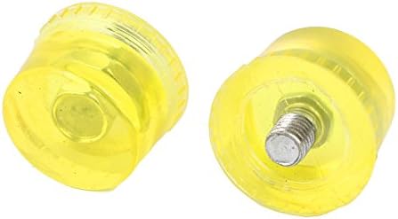 להחלפה 10 ממ פטישים חוט ראש פלסטיק פטיש טיפ 40 ממ קוטר ברור כדור-פין פטישים צהוב 2 יחידות